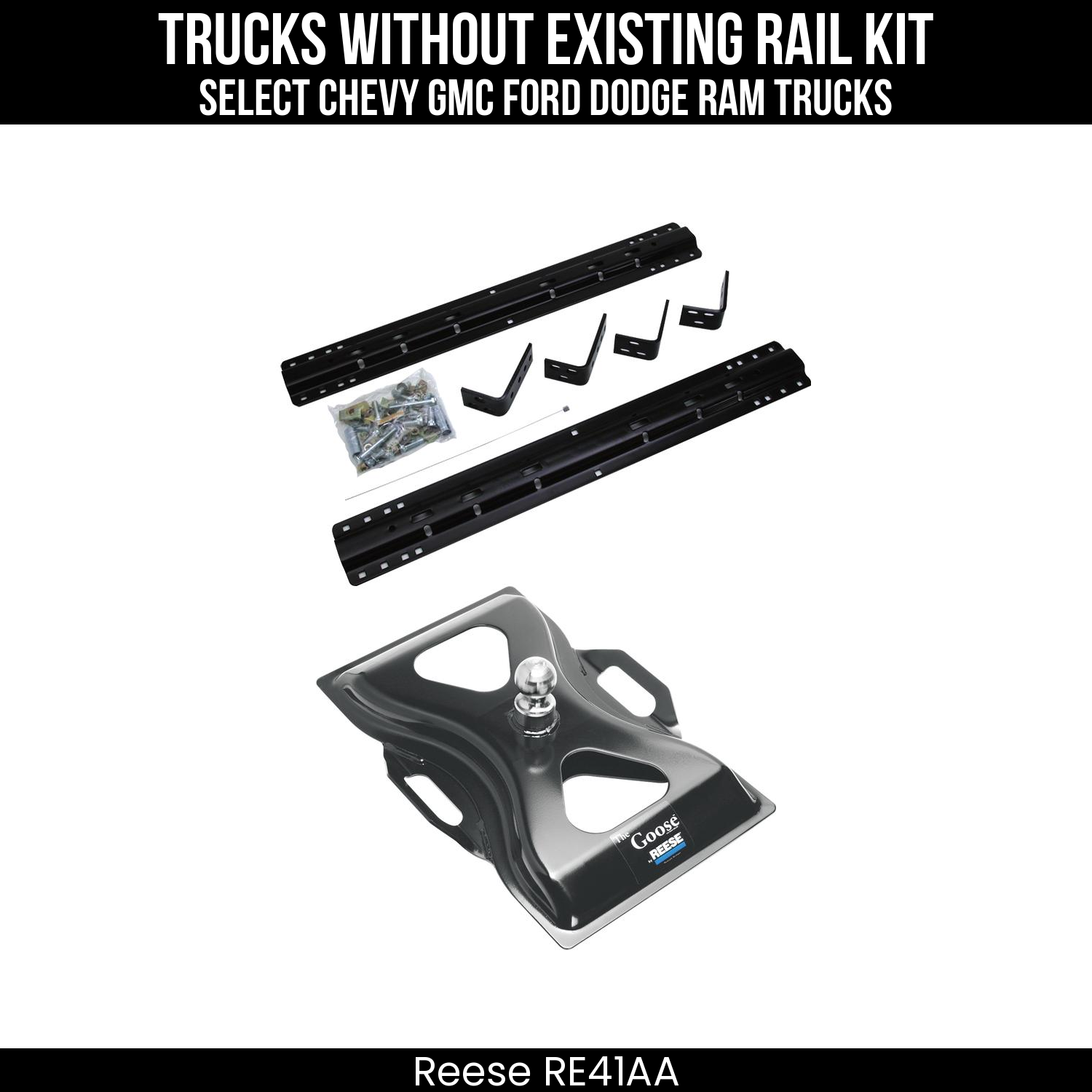 5th Wheel Hitch Mounting Rail & Bracket Kit,The Goose 5th Wheel Gooseneck Hitch