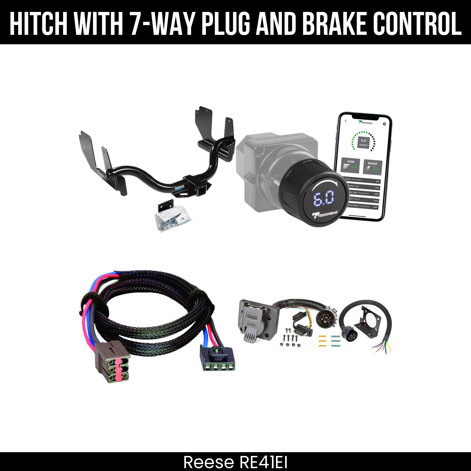 Reese RE41EI Hitch With 7 Way Plug And Brake Control Bundle Featureimg