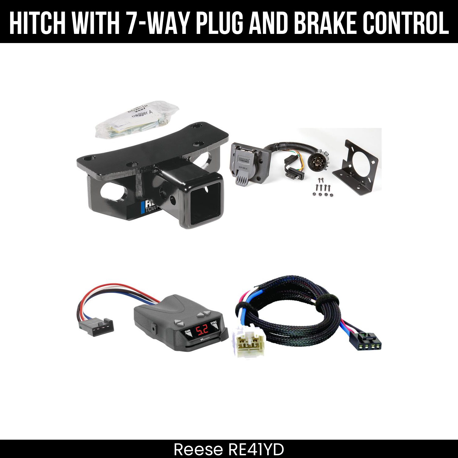 Trailer Hitch , 7-Way , Tekonsha Brakeman IV Brake Control