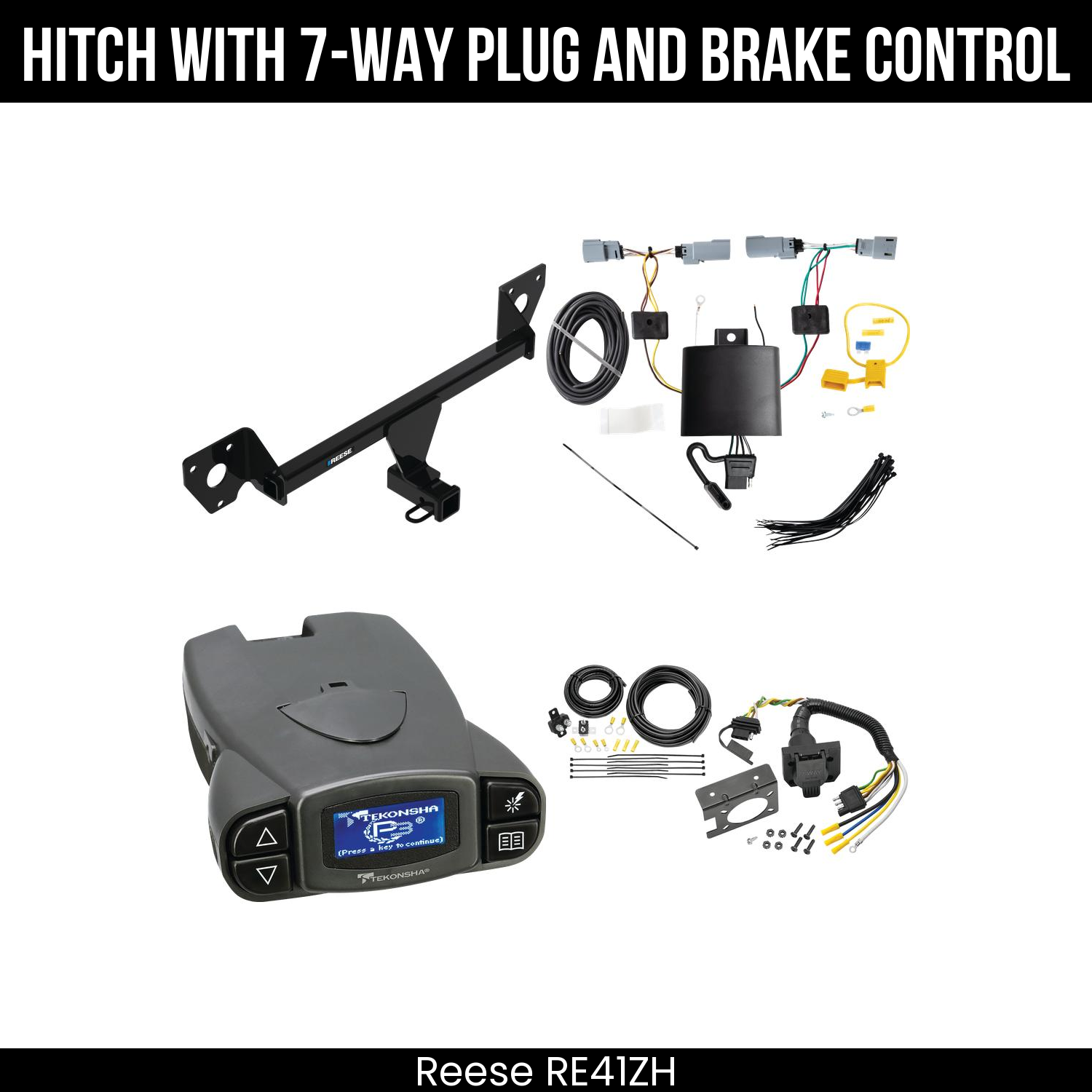 Reese RE41ZH Hitch With 7 Way Plug And Brake Control Bundle Featureimg