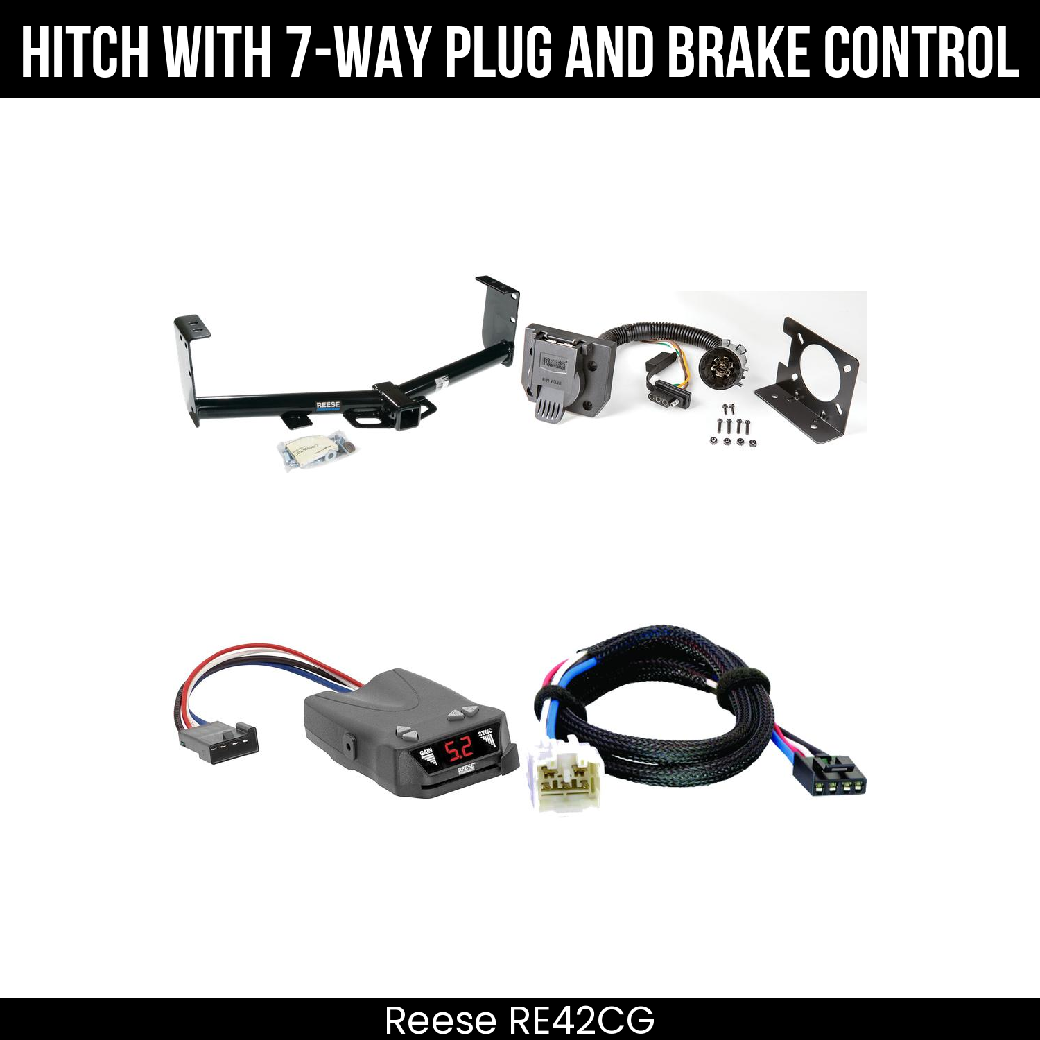 Trailer Hitch , 7-Way , Reese Brakeman IV Brake Control
