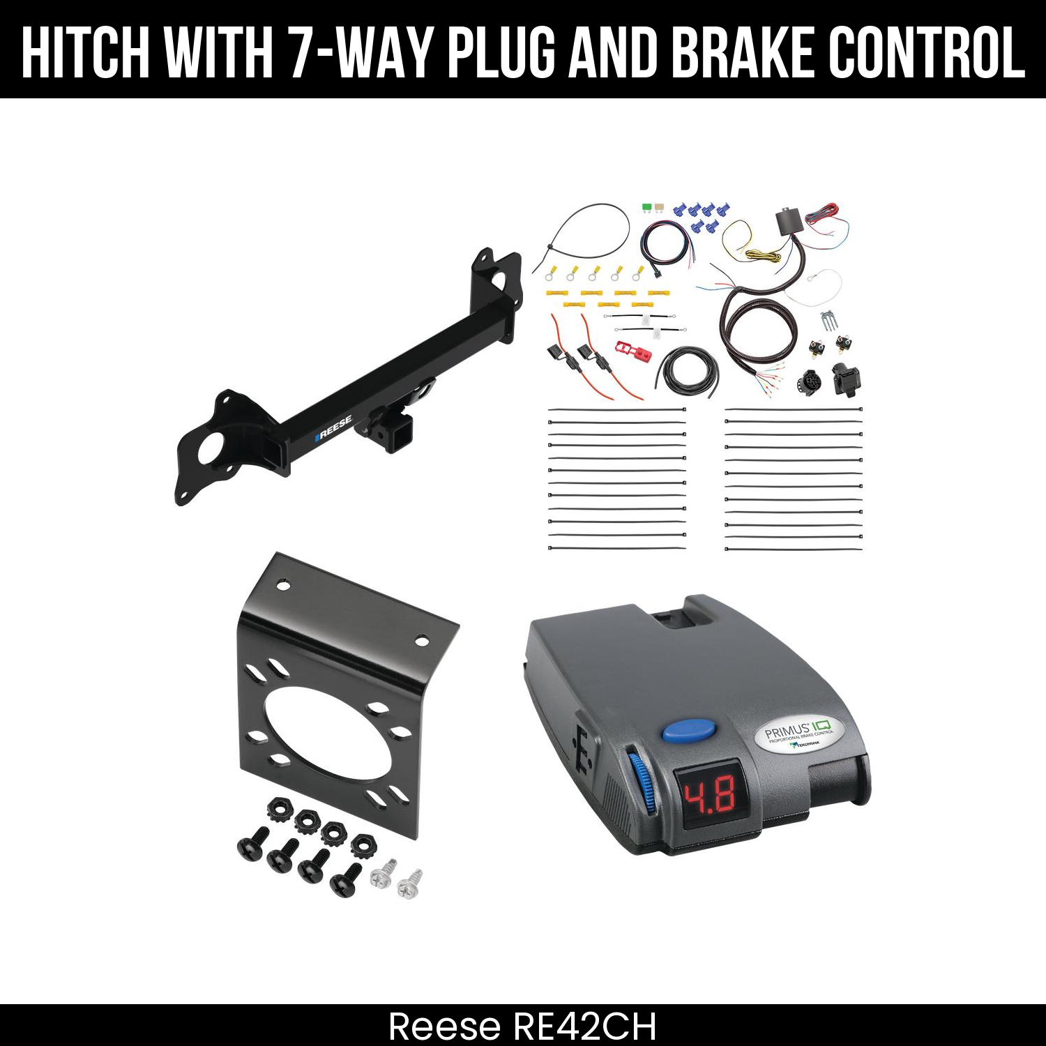 Trailer Hitch , 7-Way , Tekonsha Primus IQ Brake Control