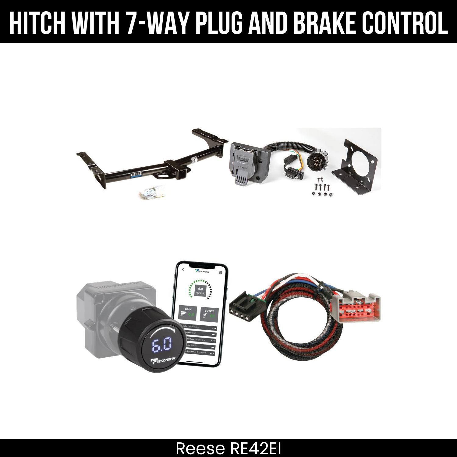 Reese RE42EI Hitch With 7 Way Plug And Brake Control Bundle Featureimg
