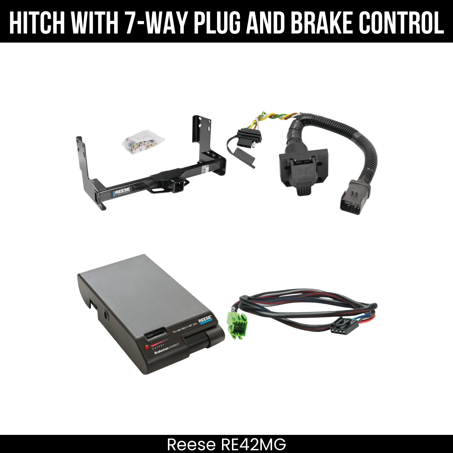Trailer Hitch , 7-Way , Reese Brakeman Brake Control