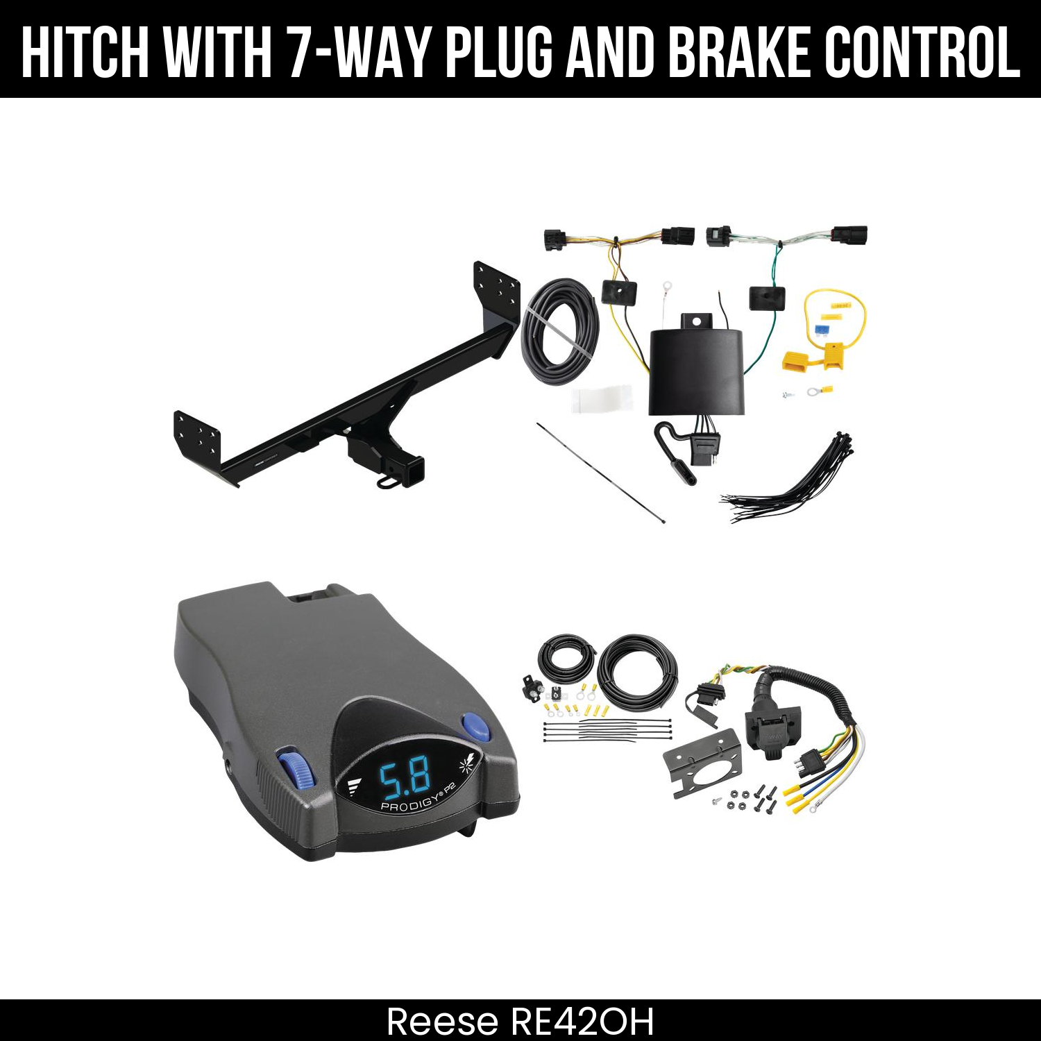 Trailer Hitch , 7-Way , Tekonsha Prodigy P2 Brake Control