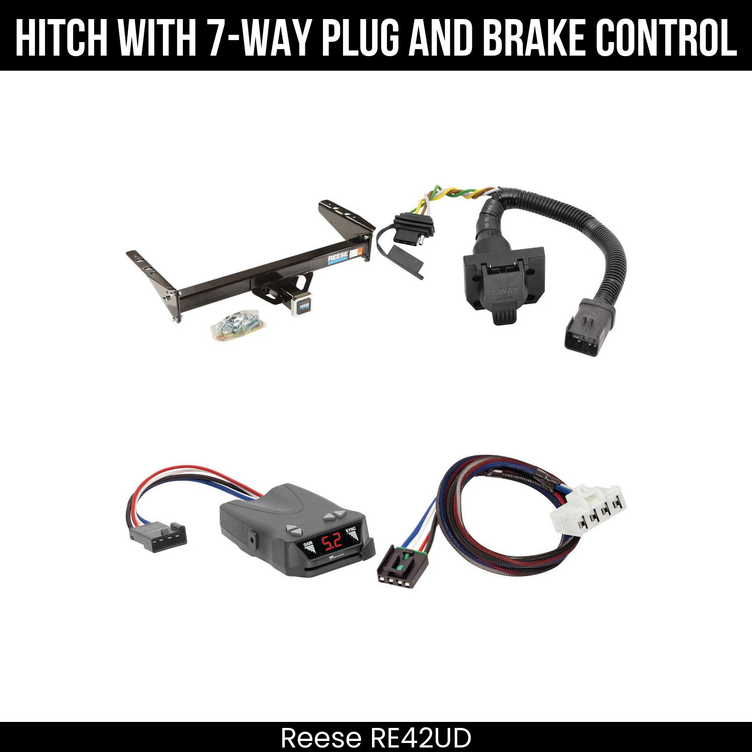 Trailer Hitch , 7-Way , Tekonsha Brakeman IV Brake Control