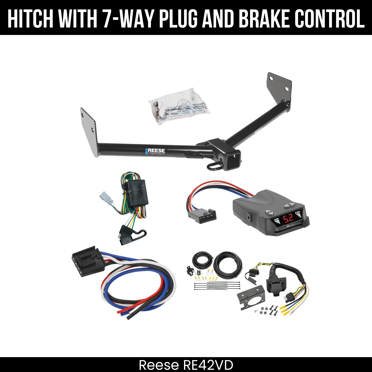 Trailer Hitch , 7-Way , Tekonsha Brakeman IV Brake Control