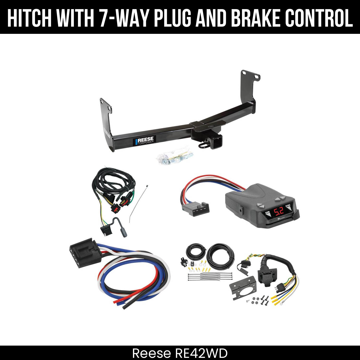 Trailer Hitch , 7-Way , Tekonsha Brakeman IV Brake Control