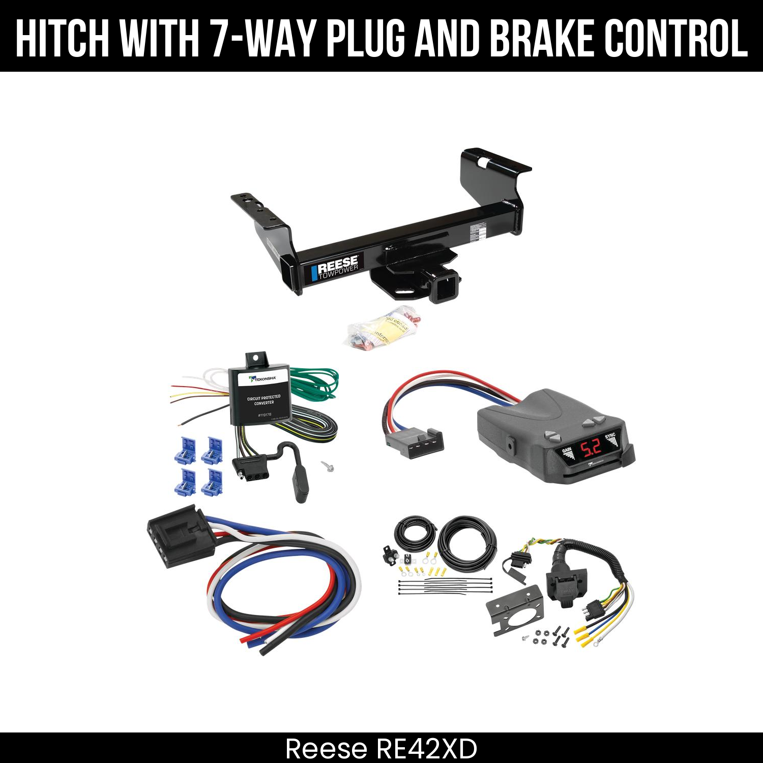Trailer Hitch , 7-Way , Tekonsha Brakeman IV Brake Control