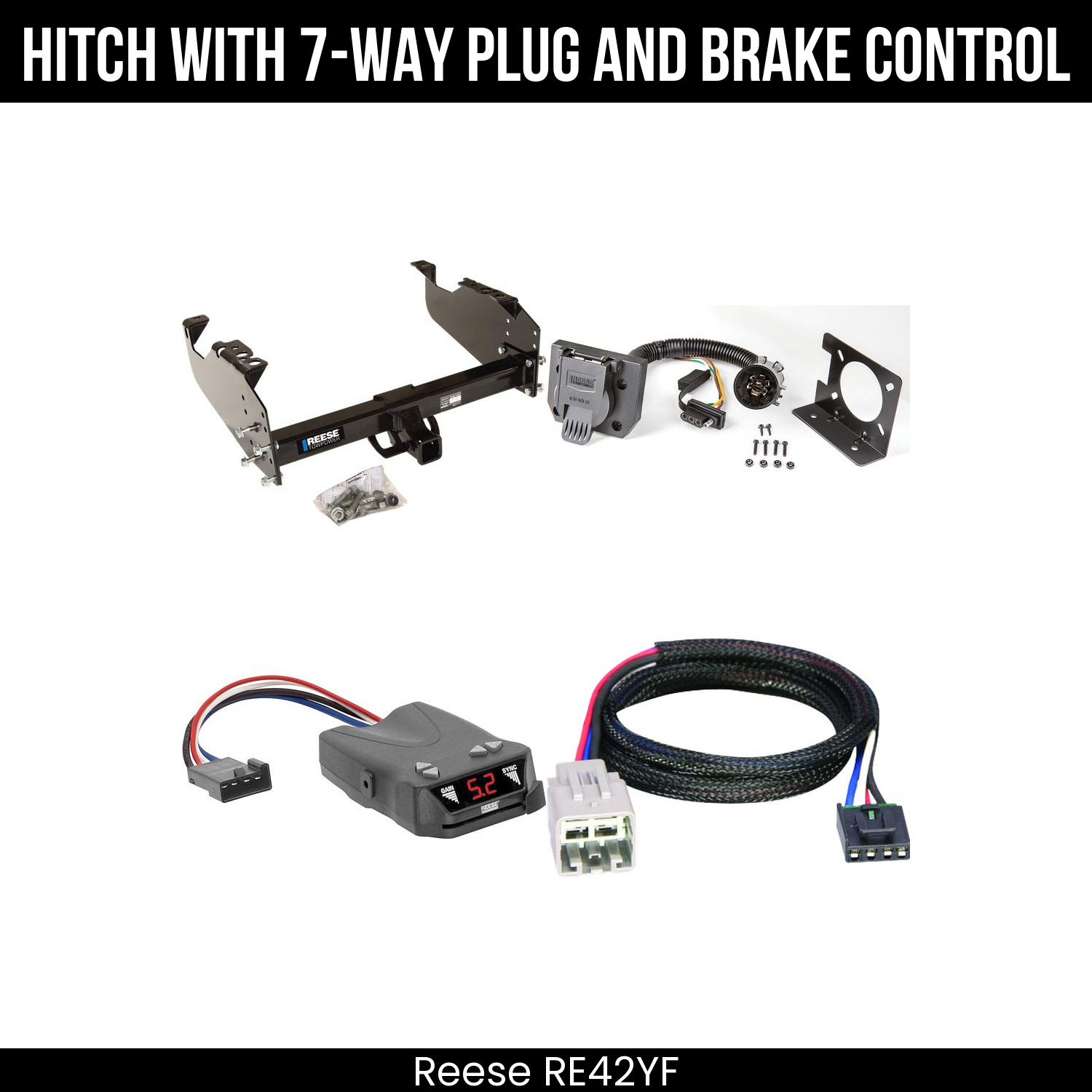 Trailer Hitch , 7-Way , Reese Brakeman IV Brake Control