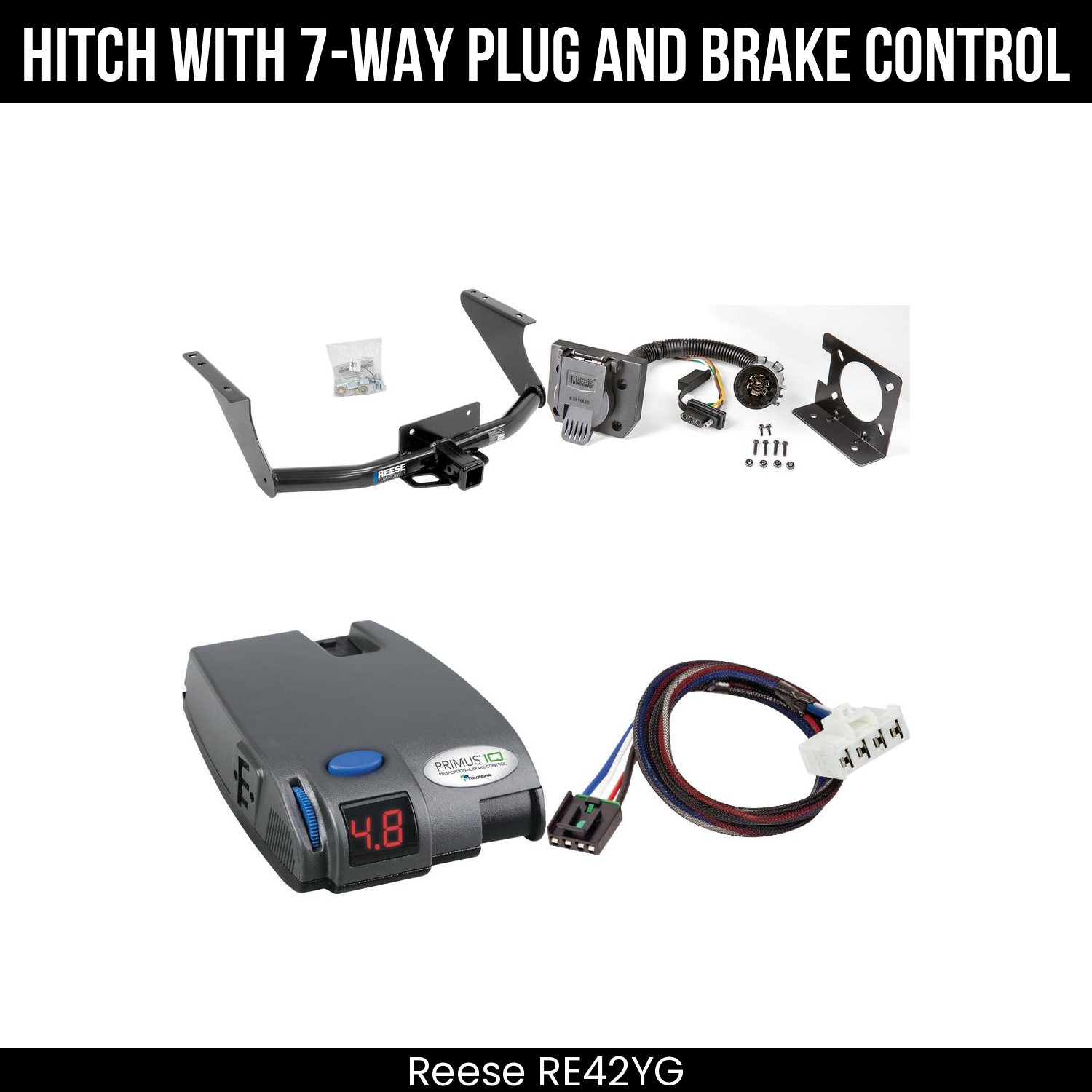 Trailer Hitch , 7-Way , Tekonsha Primus IQ Brake Control