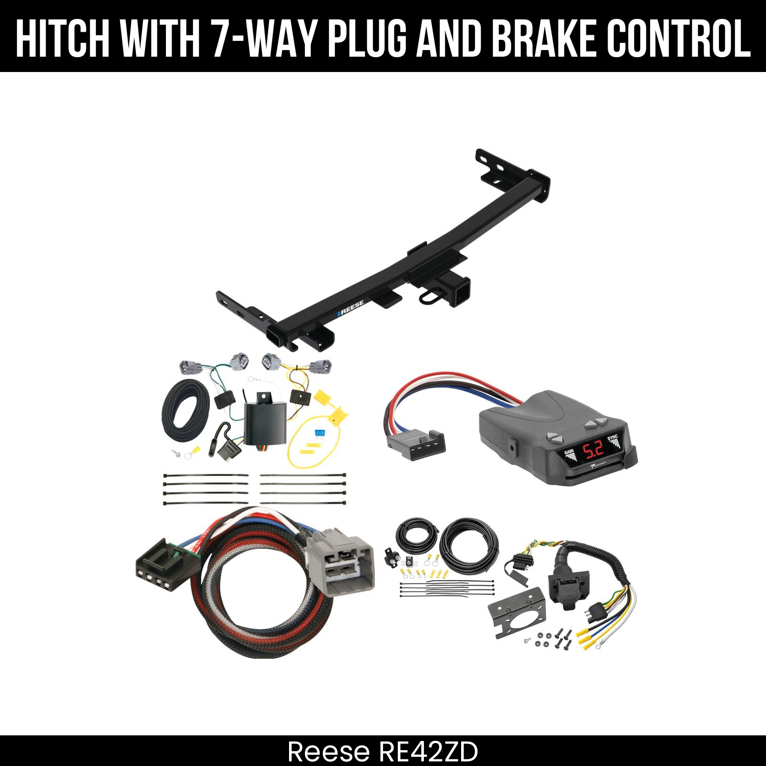 Trailer Hitch , 7-Way , Tekonsha Brakeman IV Brake Control