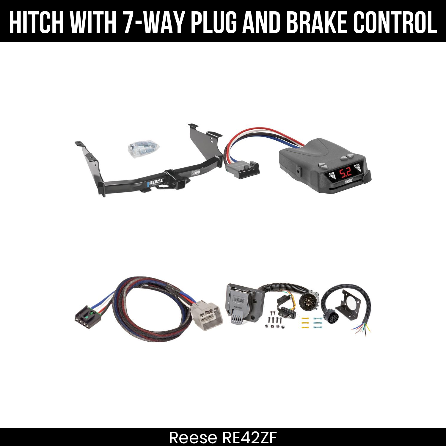 Trailer Hitch , 7-Way , Reese Brakeman IV Brake Control