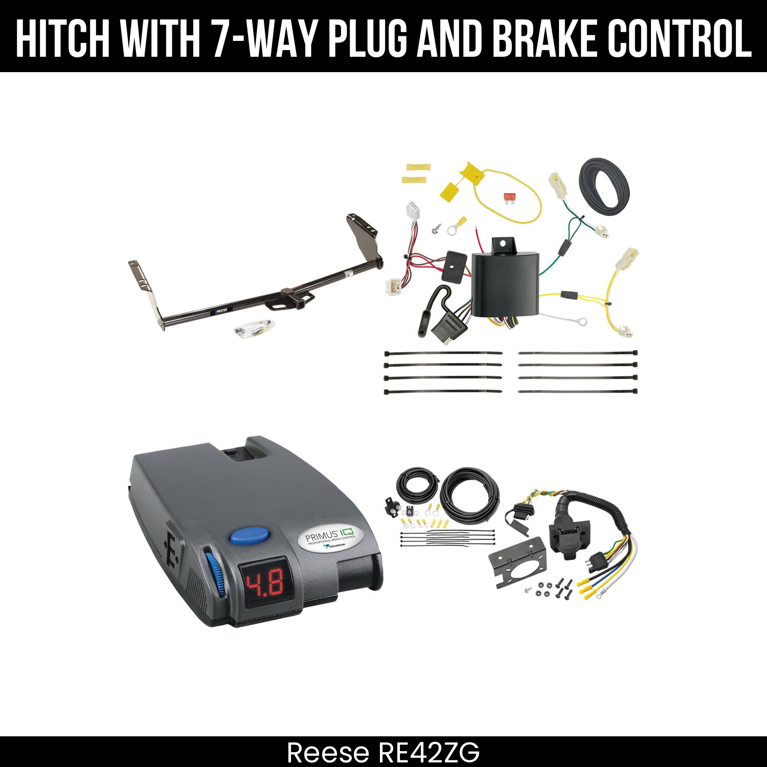 Trailer Hitch , 7-Way , Tekonsha Primus IQ Brake Control