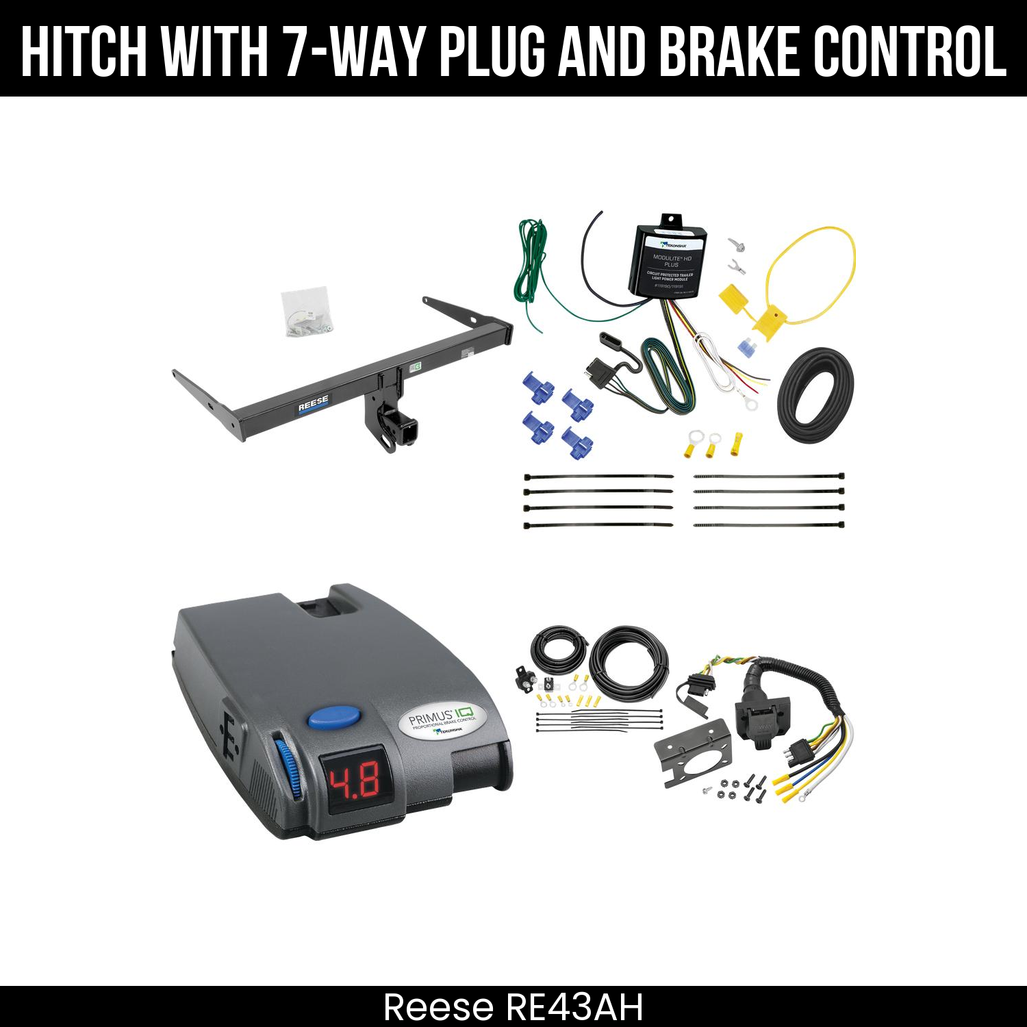 Trailer Hitch , 7-Way , Tekonsha Primus IQ Brake Control