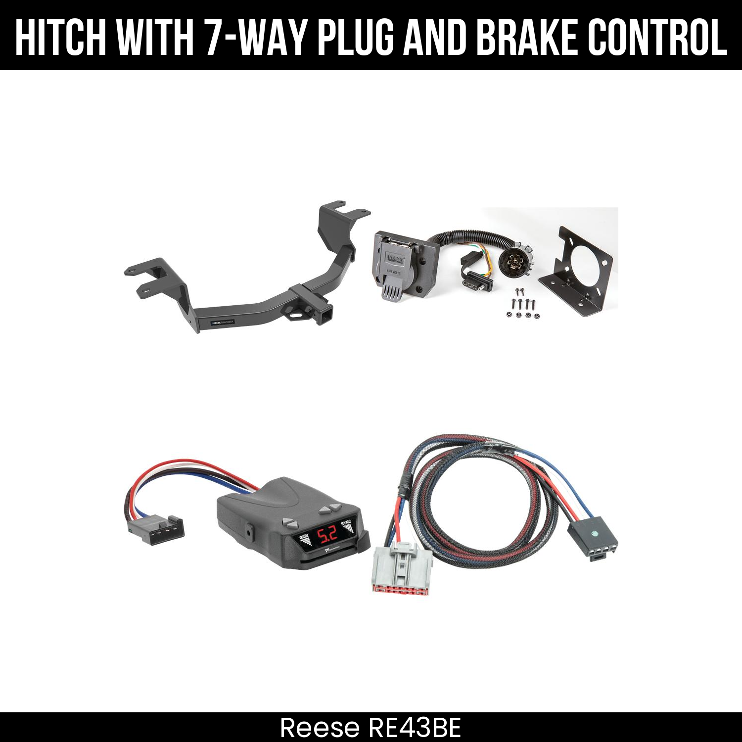 Trailer Hitch , 7-Way , Tekonsha Brakeman IV Brake Control