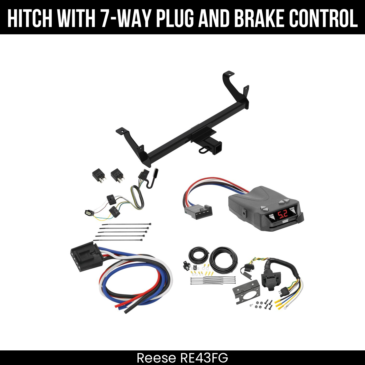Trailer Hitch , 7-Way , Reese Brakeman IV Brake Control