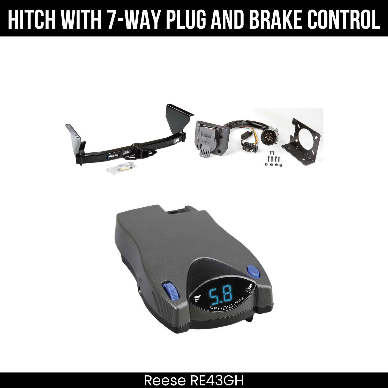 Trailer Hitch , 7-Way , Tekonsha Prodigy P2 Brake Control