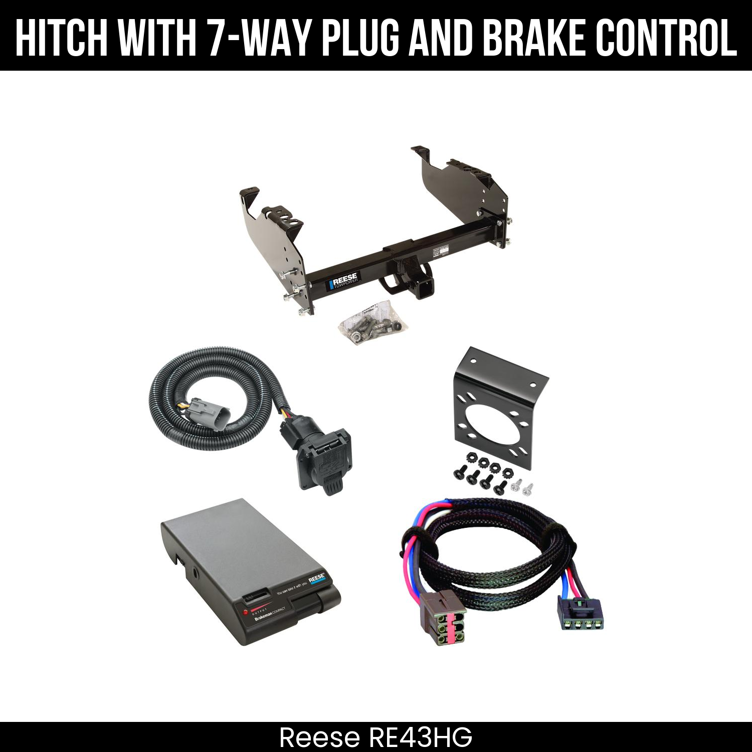 Trailer Hitch , 7-Way , Reese Brakeman Brake Control