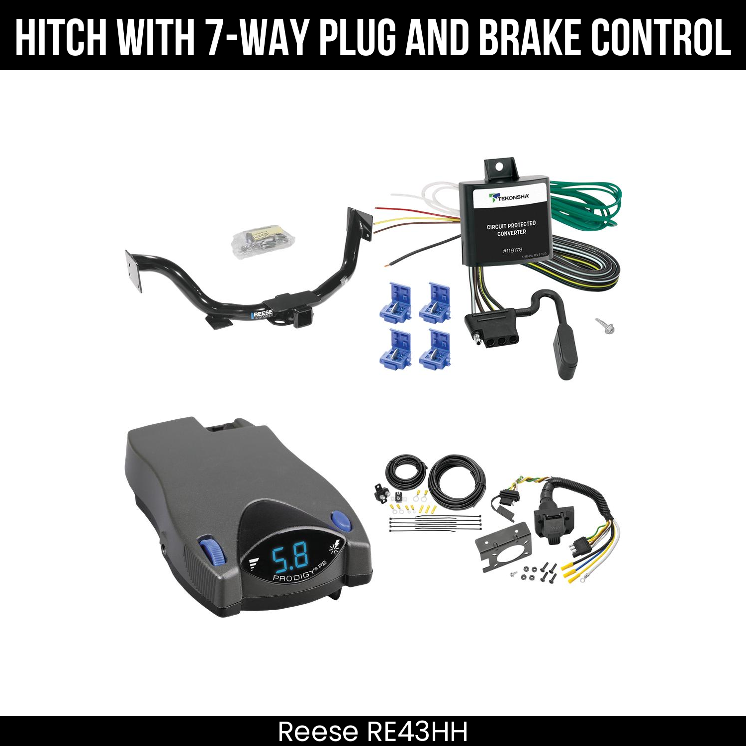 Trailer Hitch , 7-Way , Tekonsha Prodigy P2 Brake Control