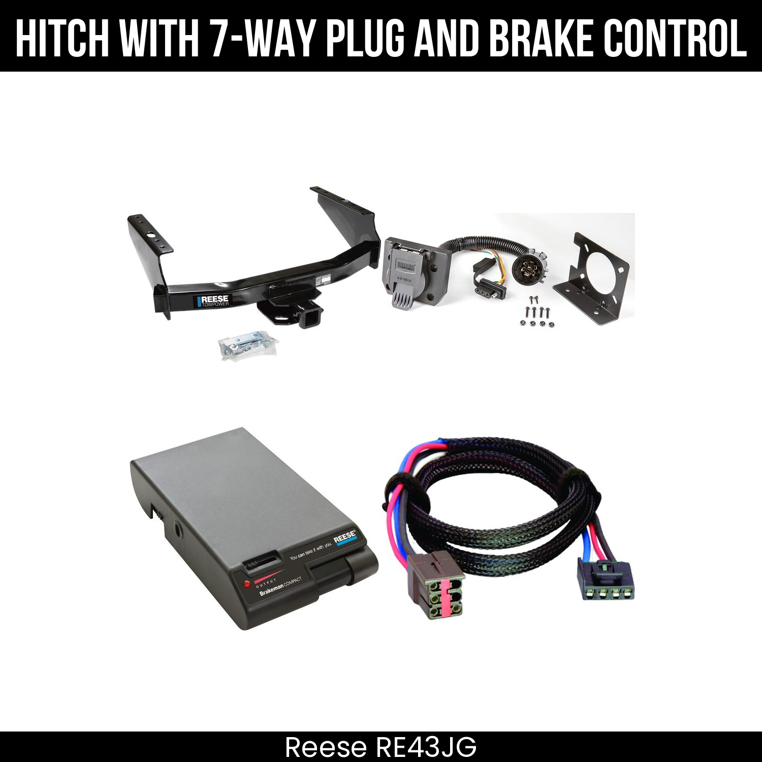 Trailer Hitch , 7-Way , Reese Brakeman Brake Control