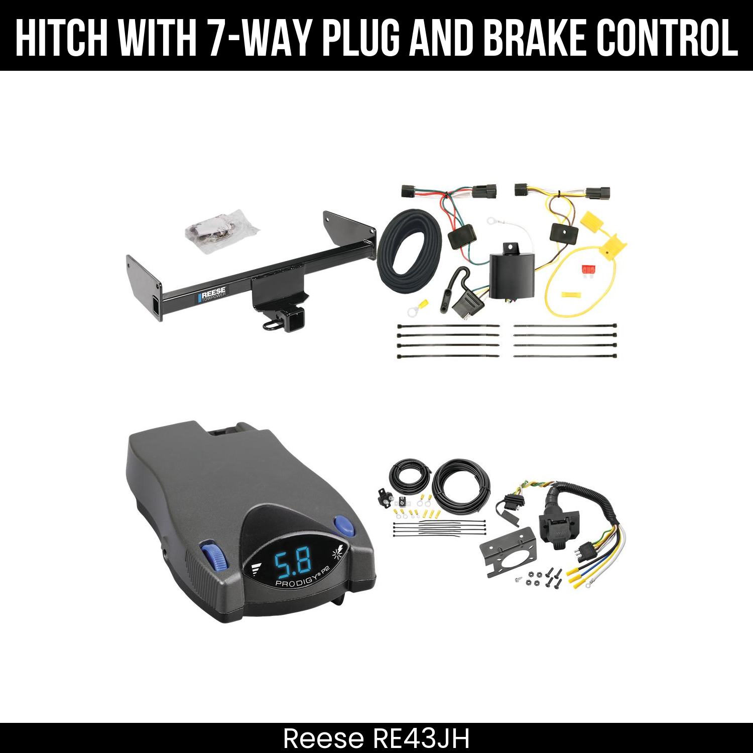 Trailer Hitch , 7-Way , Tekonsha Prodigy P2 Brake Control