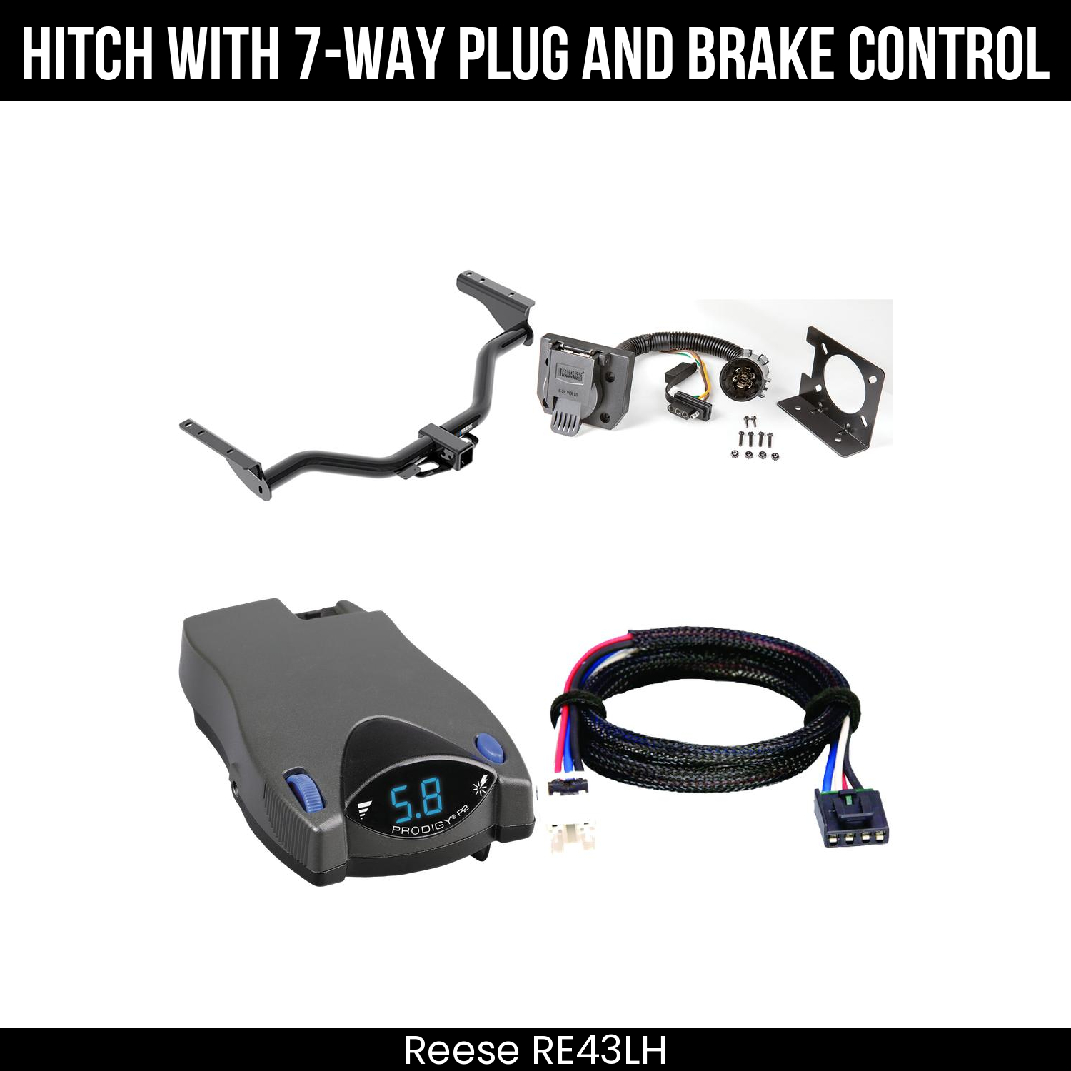 Trailer Hitch , 7-Way , Tekonsha Prodigy P2 Brake Control