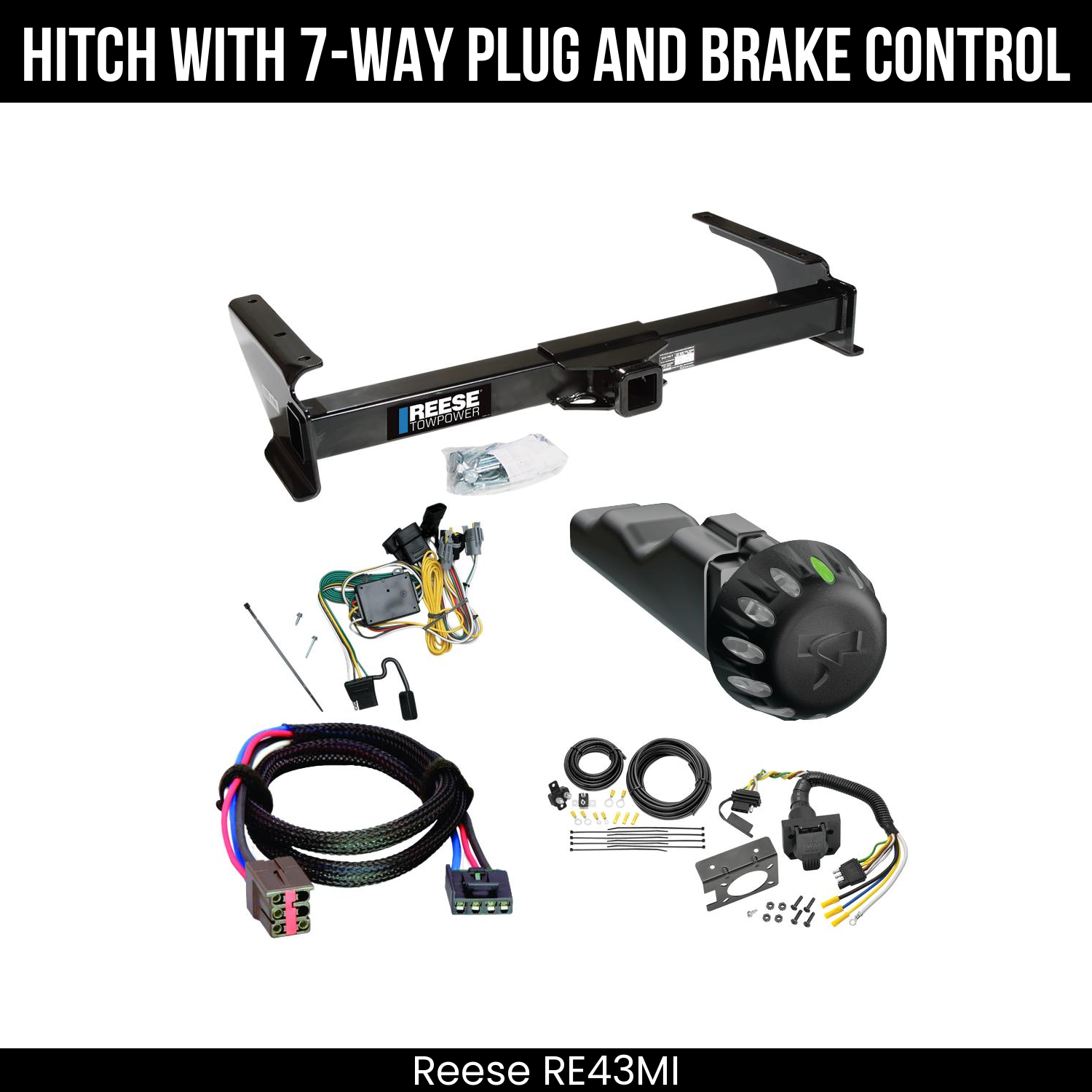 Reese RE43MI Hitch With 7 Way Plug And Brake Control Bundle Featureimg