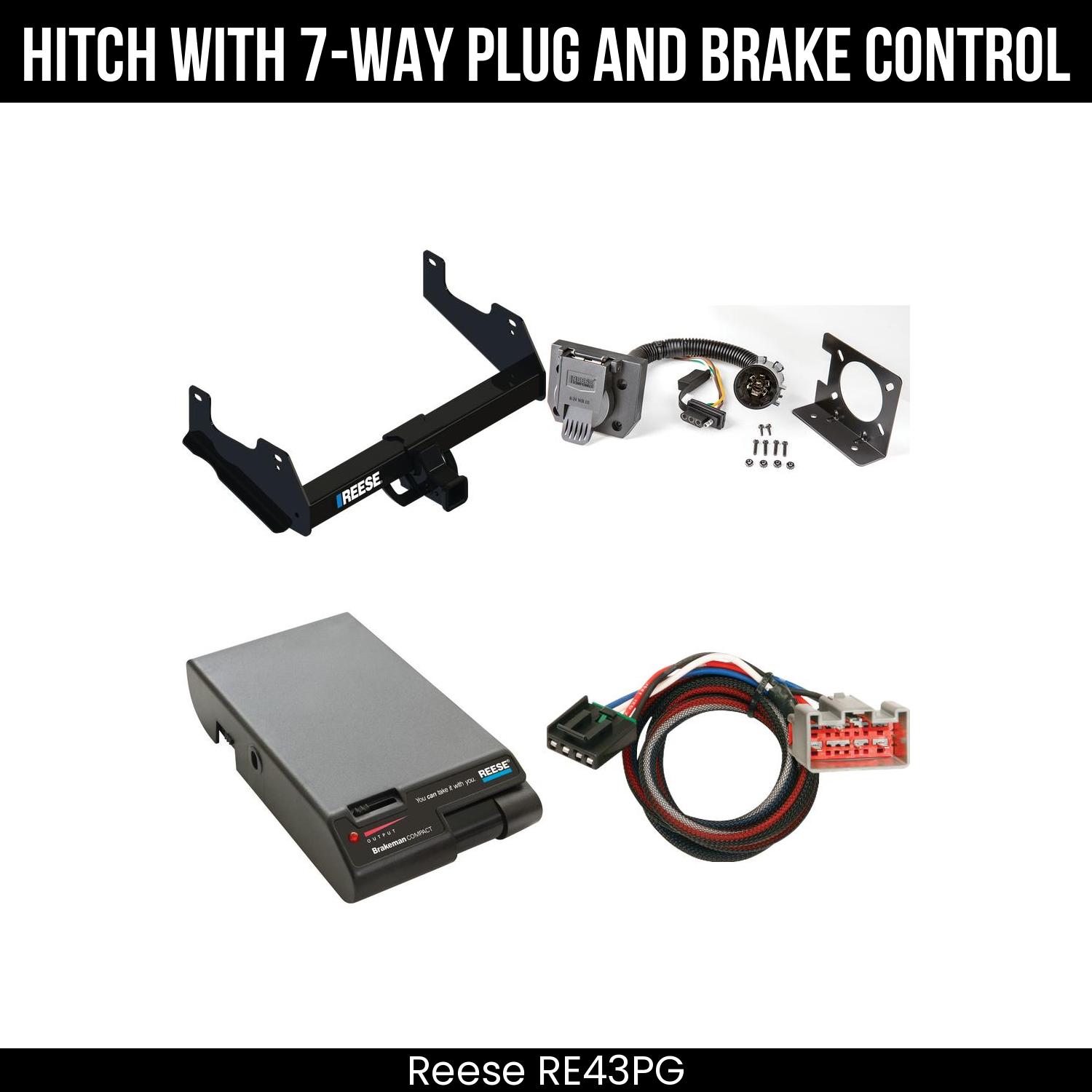 Trailer Hitch , 7-Way , Reese Brakeman Brake Control