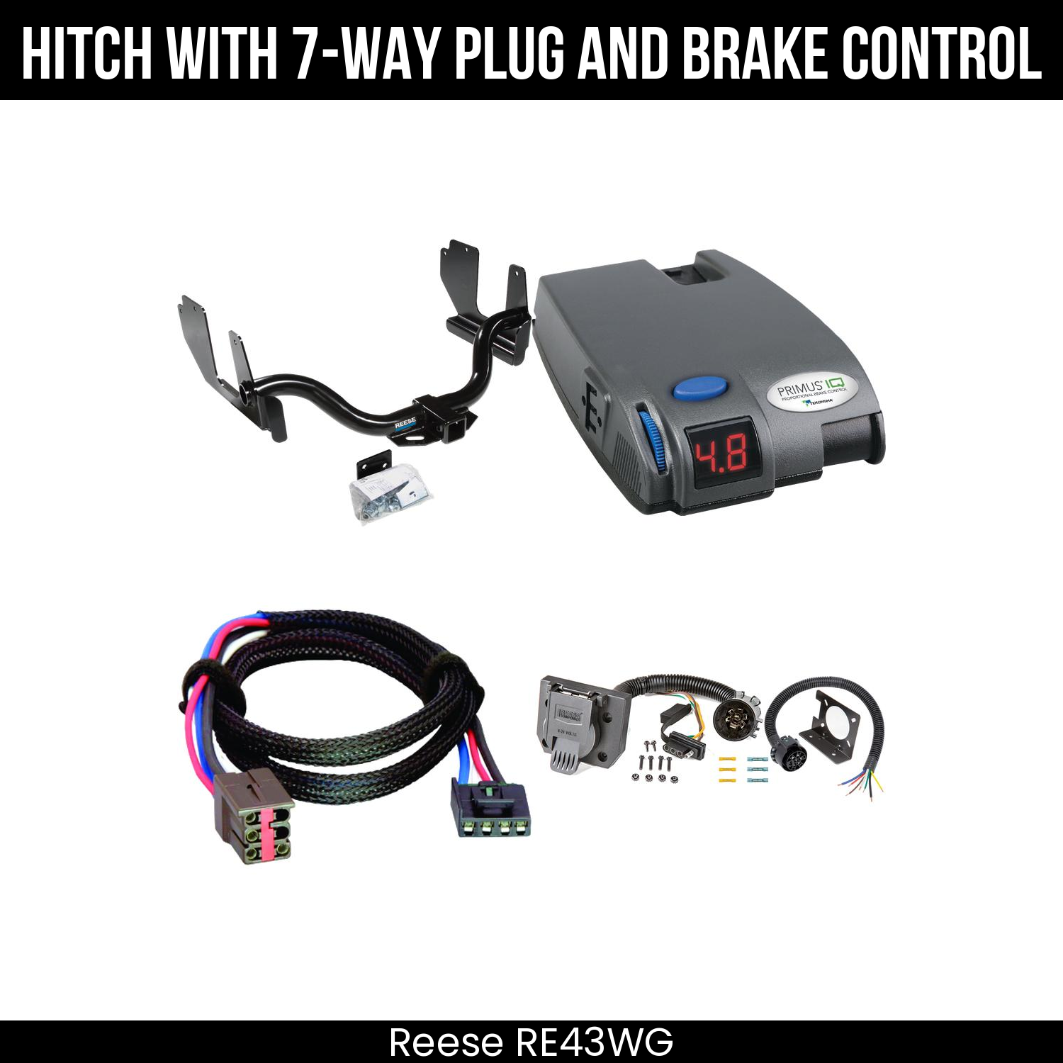 Trailer Hitch , 7-Way , Tekonsha Primus IQ Brake Control