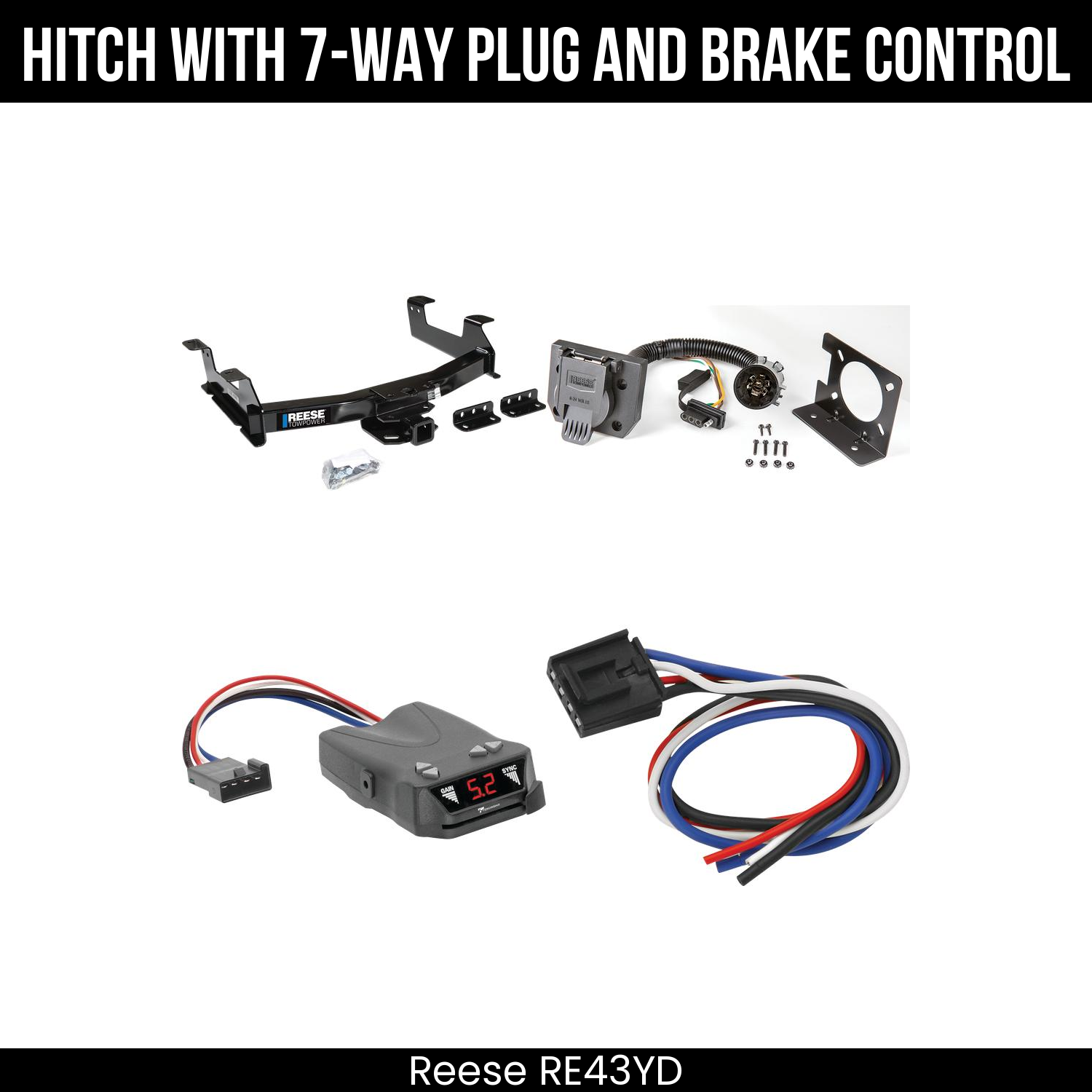Trailer Hitch , 7-Way , Tekonsha Brakeman IV Brake Control