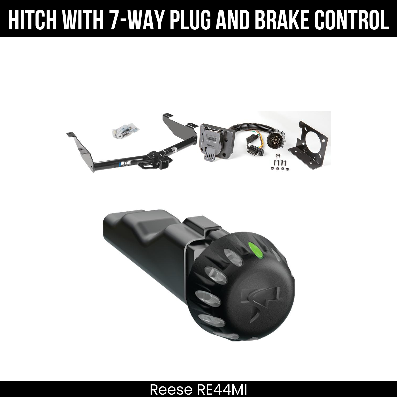 Reese RE44MI Hitch With 7 Way Plug And Brake Control Bundle Featureimg