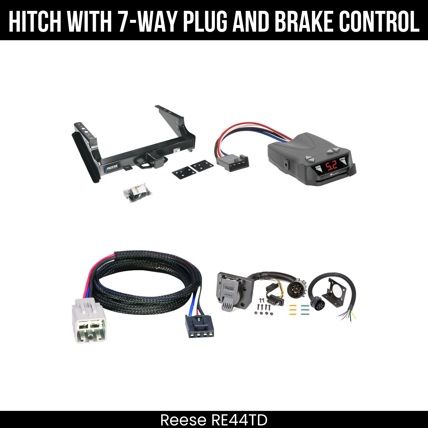 Trailer Hitch , 7-Way , Tekonsha Brakeman IV Brake Control