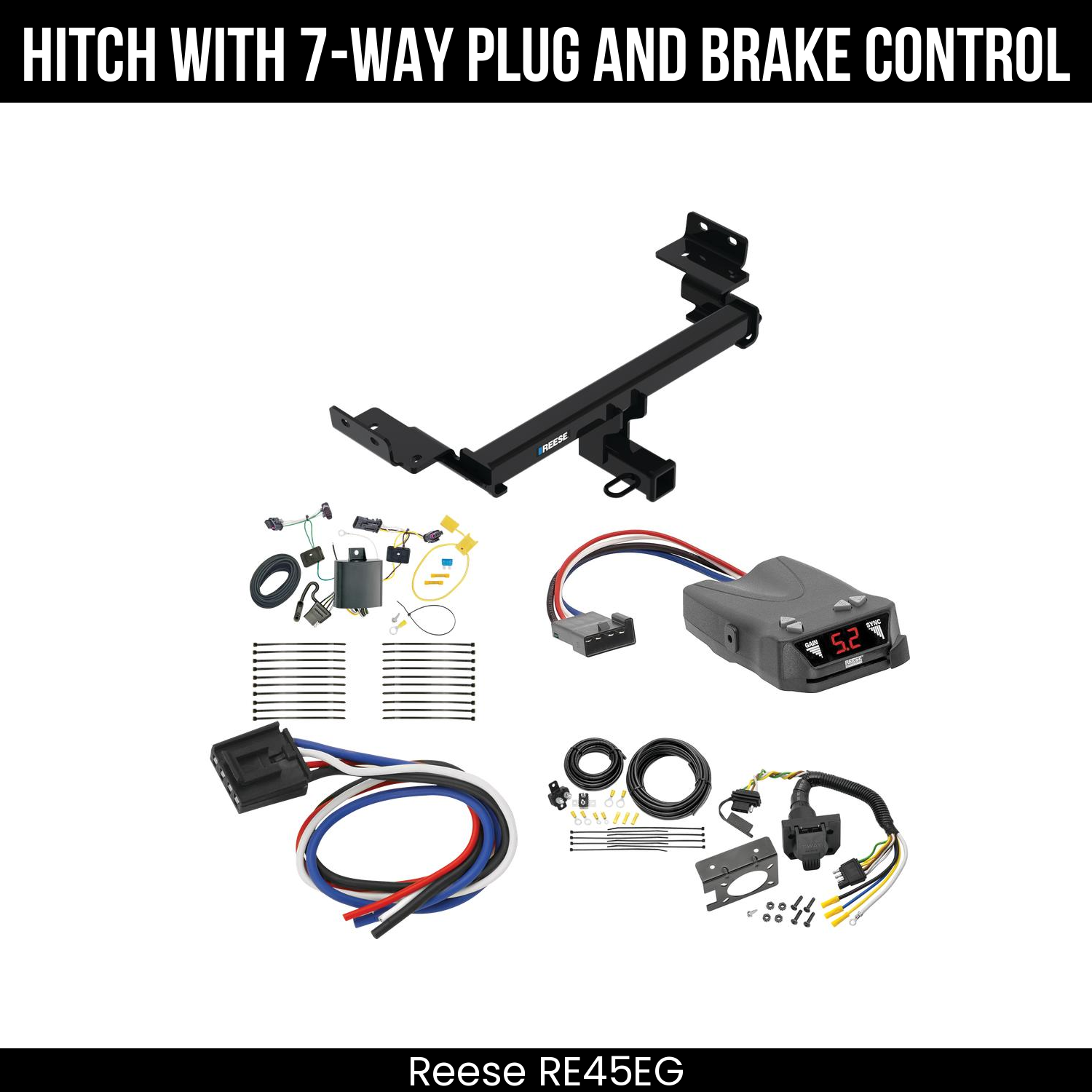 Trailer Hitch , 7-Way , Reese Brakeman IV Brake Control