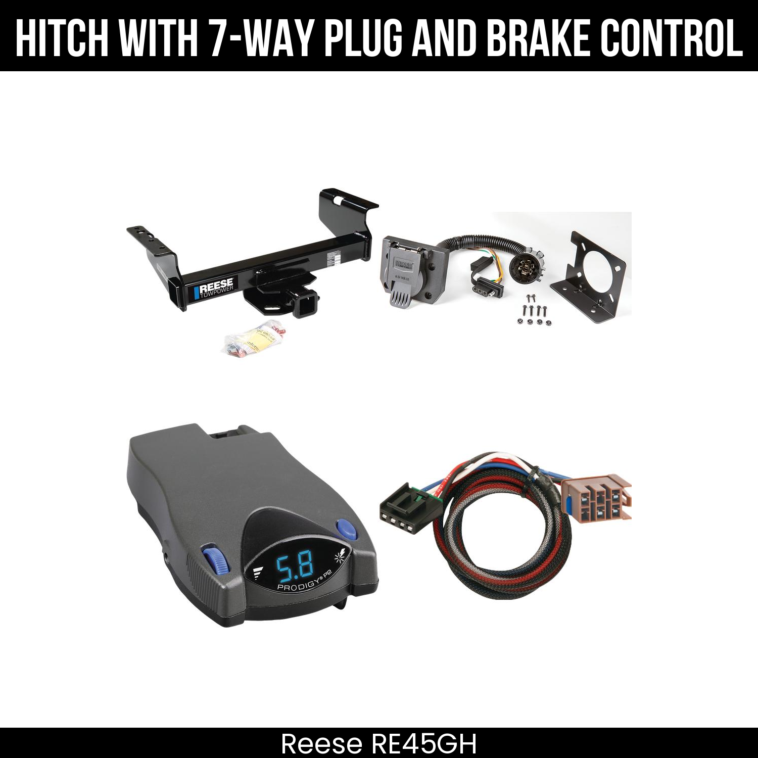 Trailer Hitch , 7-Way , Tekonsha Prodigy P2 Brake Control