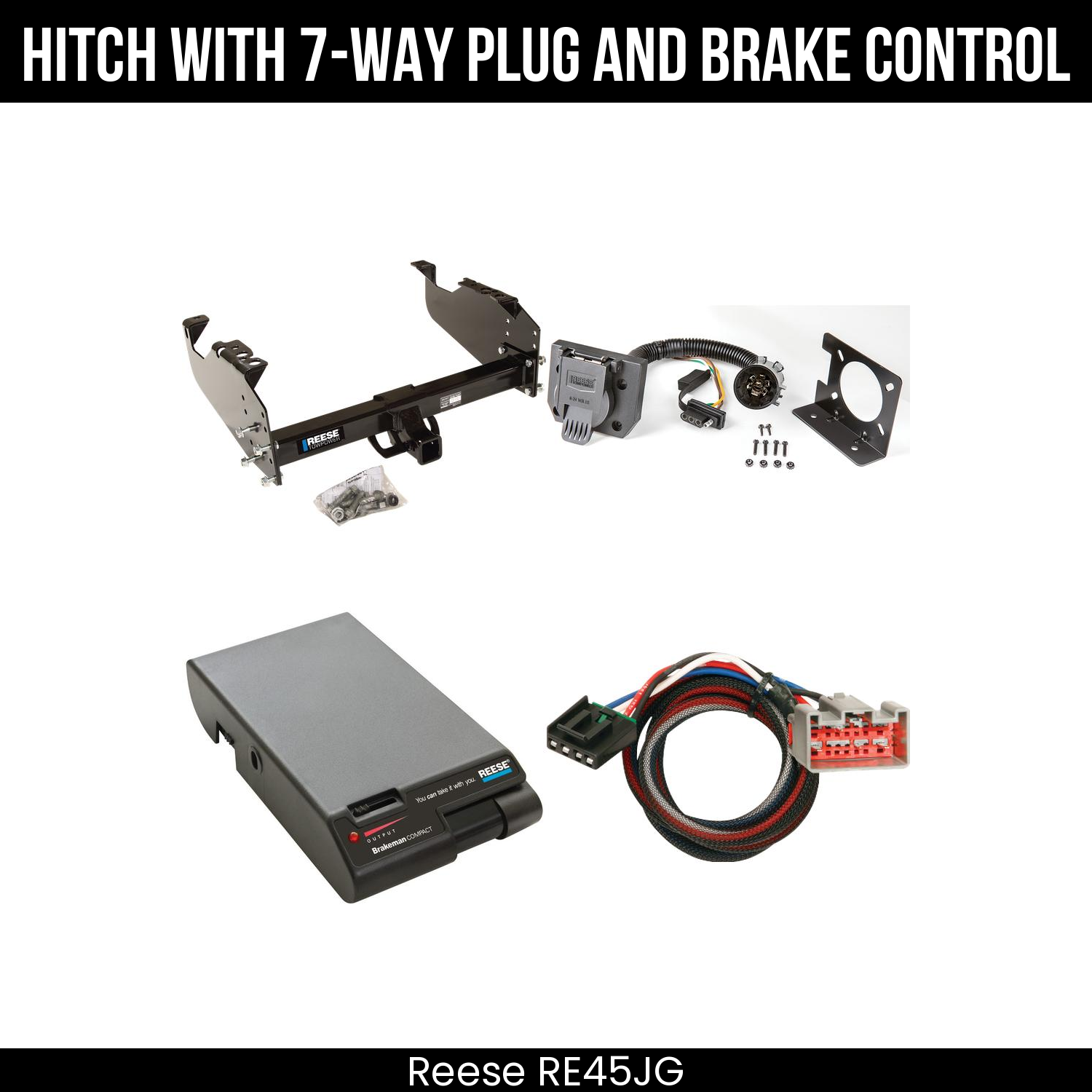 Trailer Hitch , 7-Way , Reese Brakeman Brake Control