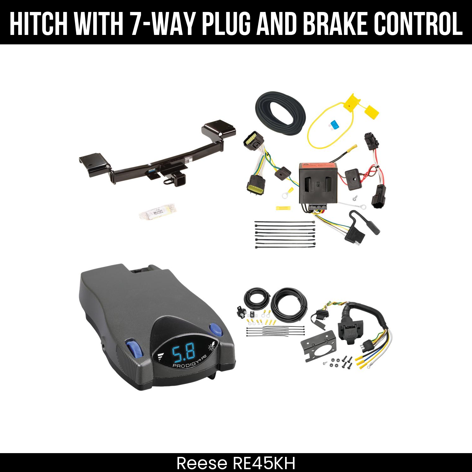 Trailer Hitch , 7-Way , Tekonsha Prodigy P2 Brake Control