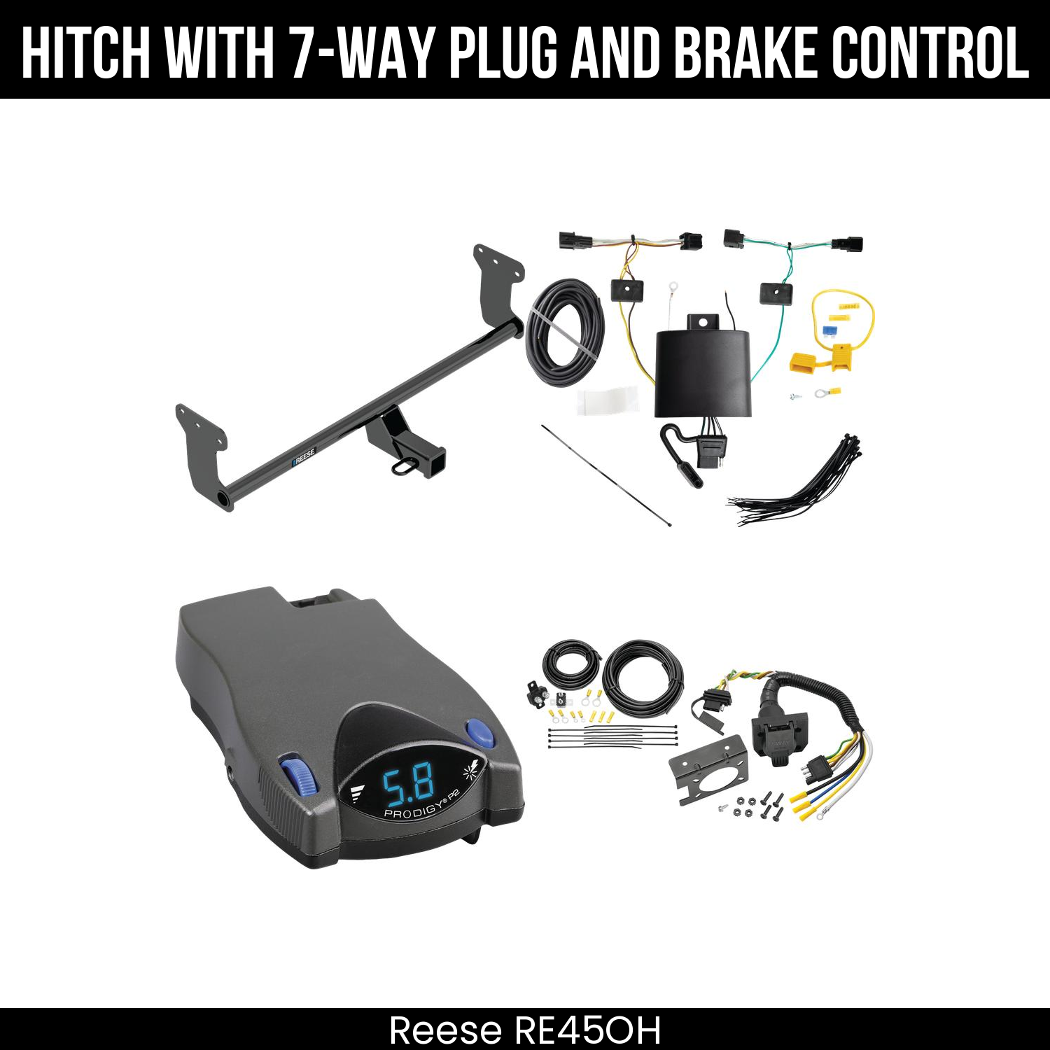 Trailer Hitch , 7-Way , Tekonsha Prodigy P2 Brake Control