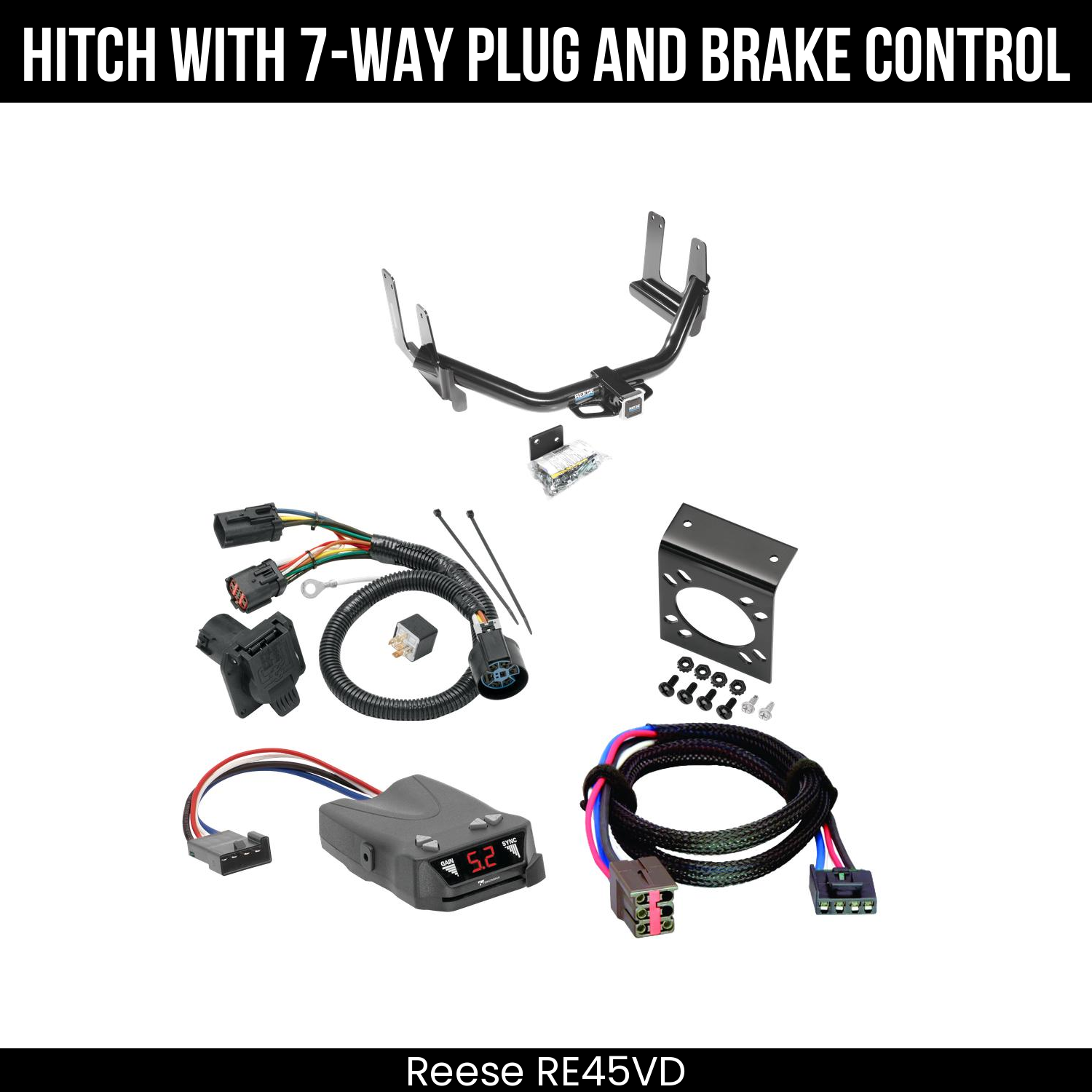 Trailer Hitch , 7-Way , Tekonsha Brakeman IV Brake Control