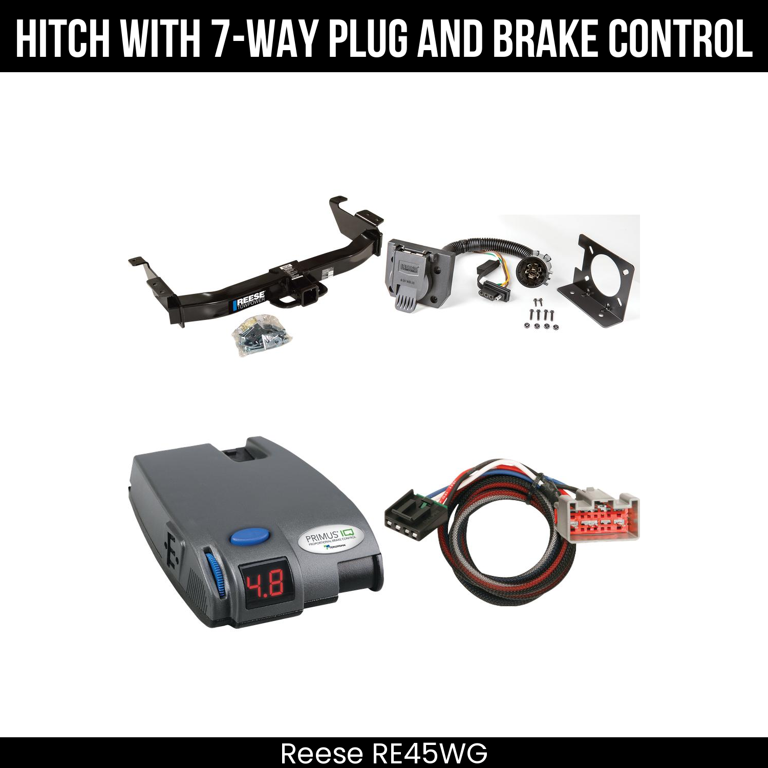 Trailer Hitch , 7-Way , Tekonsha Primus IQ Brake Control