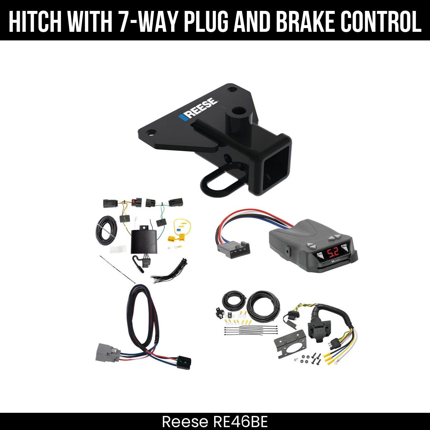 Trailer Hitch , 7-Way , Tekonsha Brakeman IV Brake Control