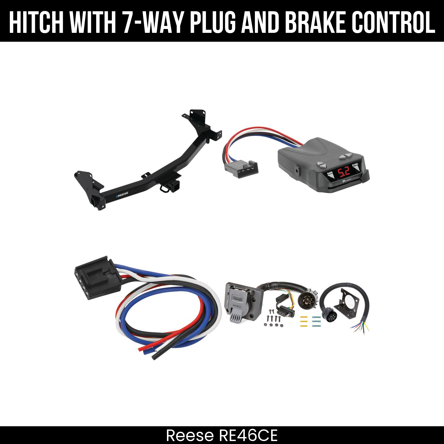 Trailer Hitch , 7-Way , Tekonsha Brakeman IV Brake Control