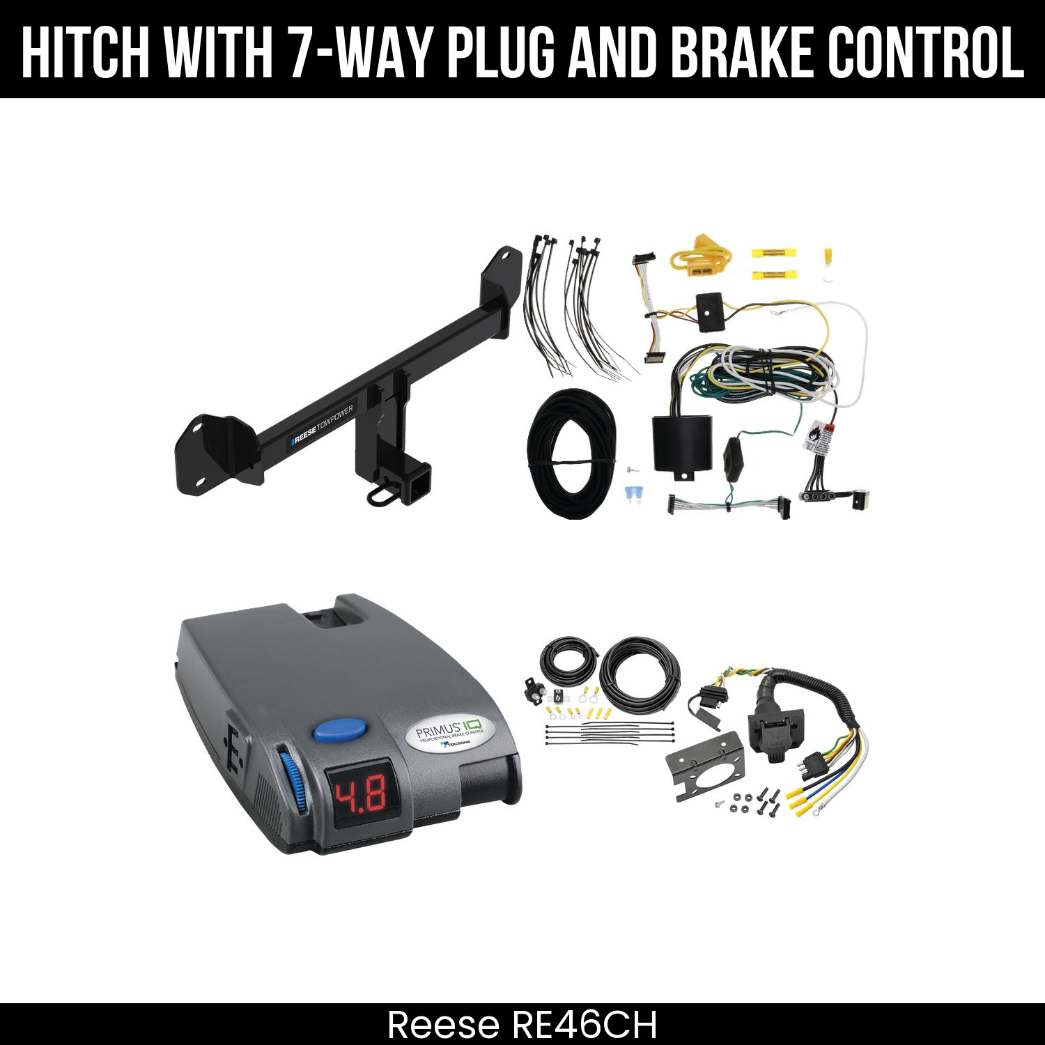 Trailer Hitch , 7-Way , Tekonsha Primus IQ Brake Control