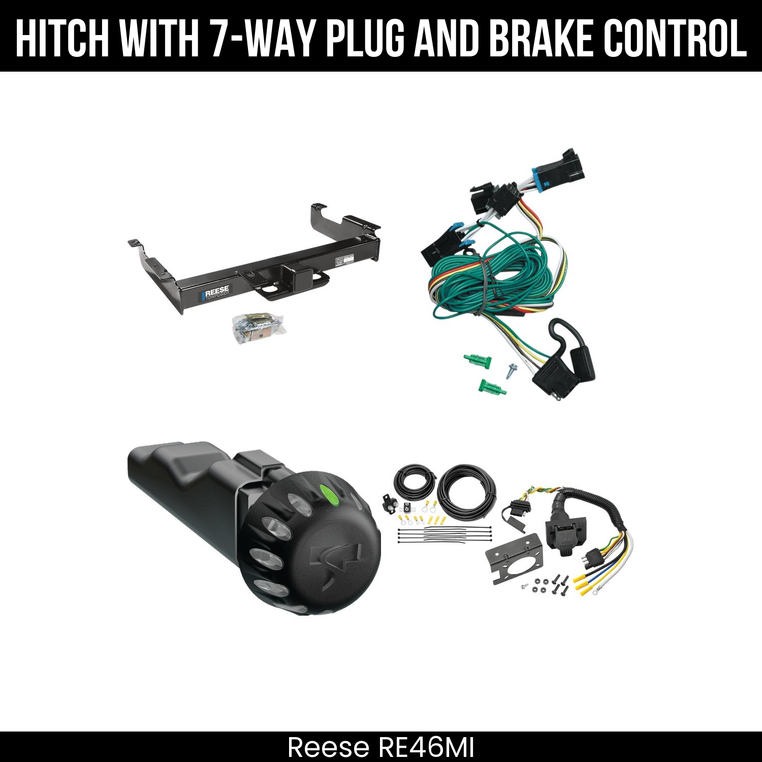 Reese RE46MI Hitch With 7 Way Plug And Brake Control Bundle Featureimg