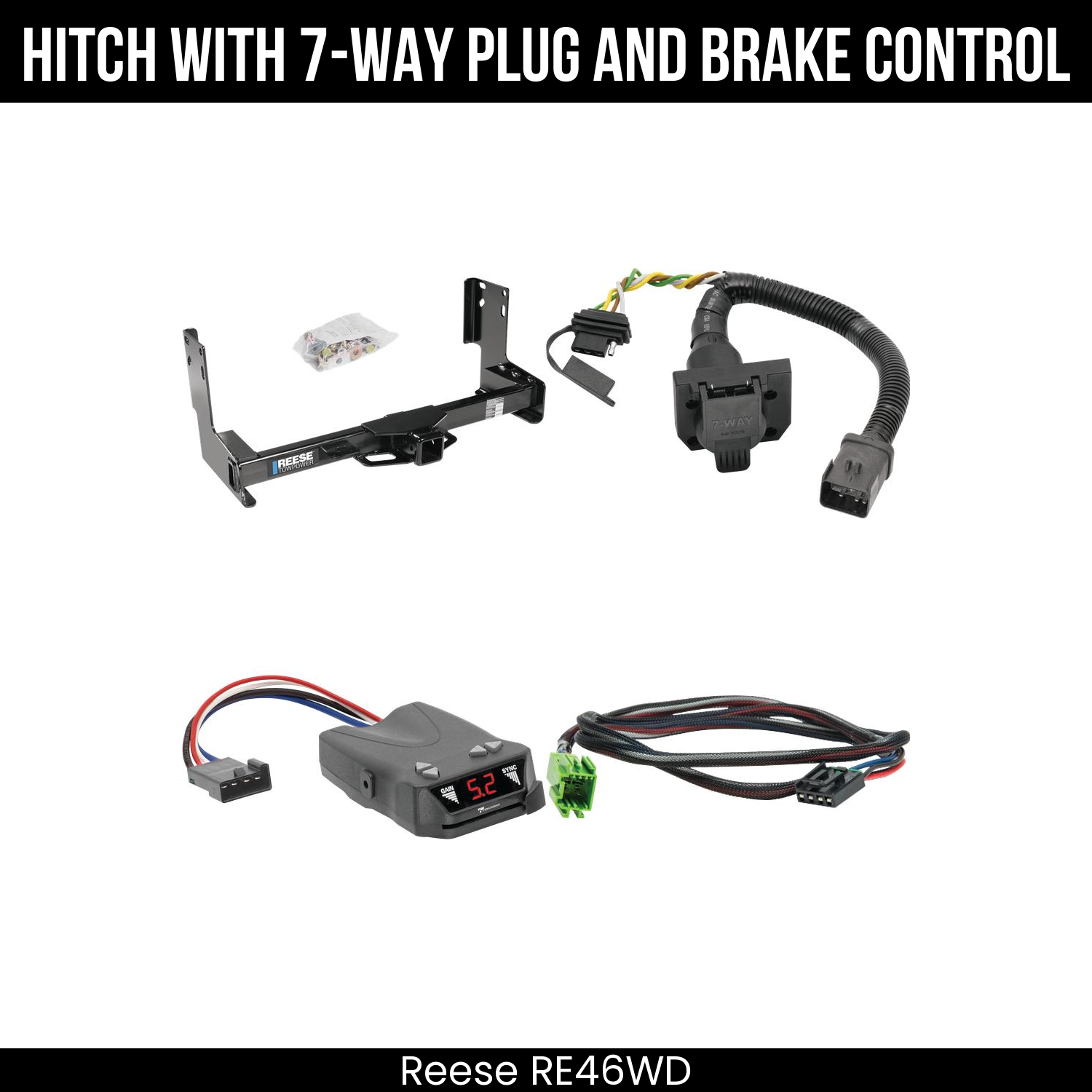 Trailer Hitch , 7-Way , Tekonsha Brakeman IV Brake Control