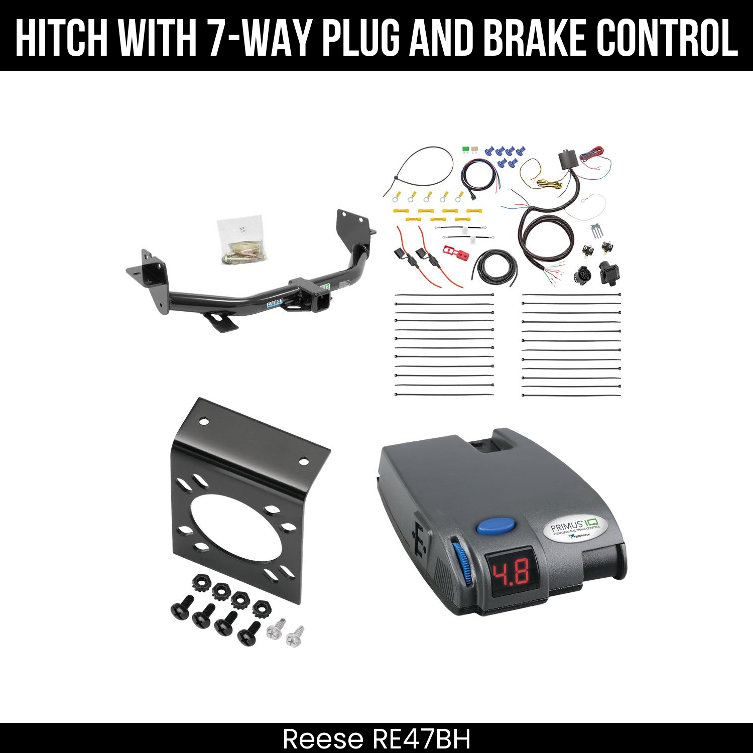 Trailer Hitch , 7-Way , Tekonsha Primus IQ Brake Control