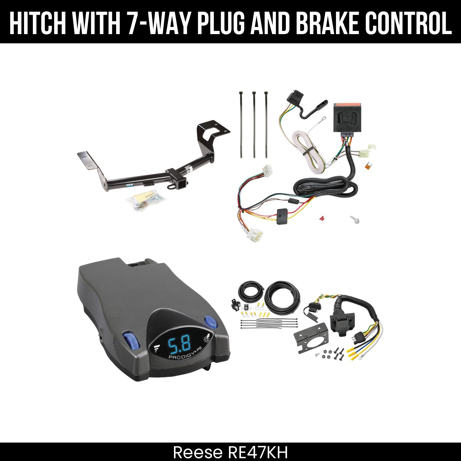 Trailer Hitch , 7-Way , Tekonsha Prodigy P2 Brake Control