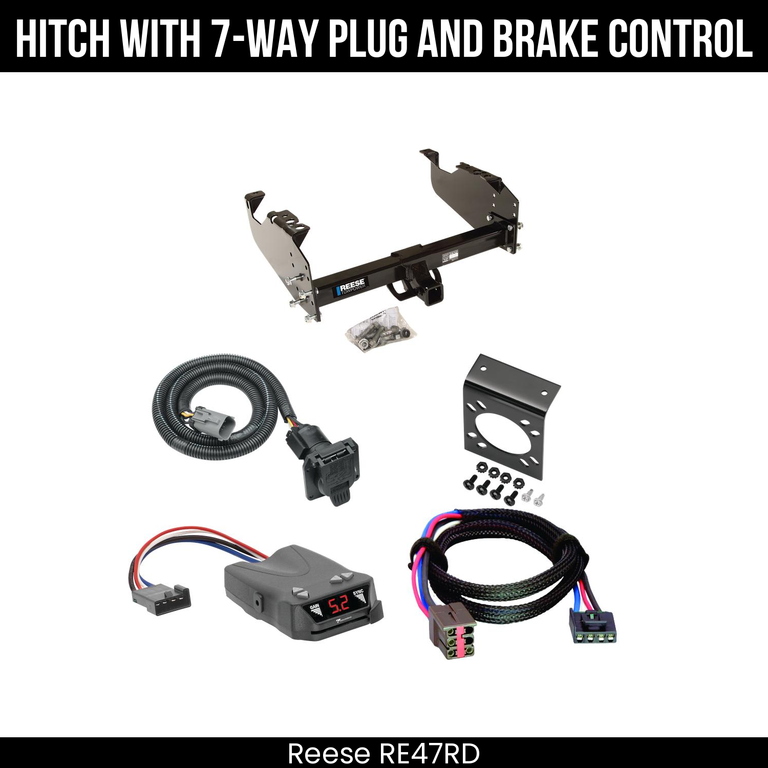 Trailer Hitch , 7-Way , Tekonsha Brakeman IV Brake Control
