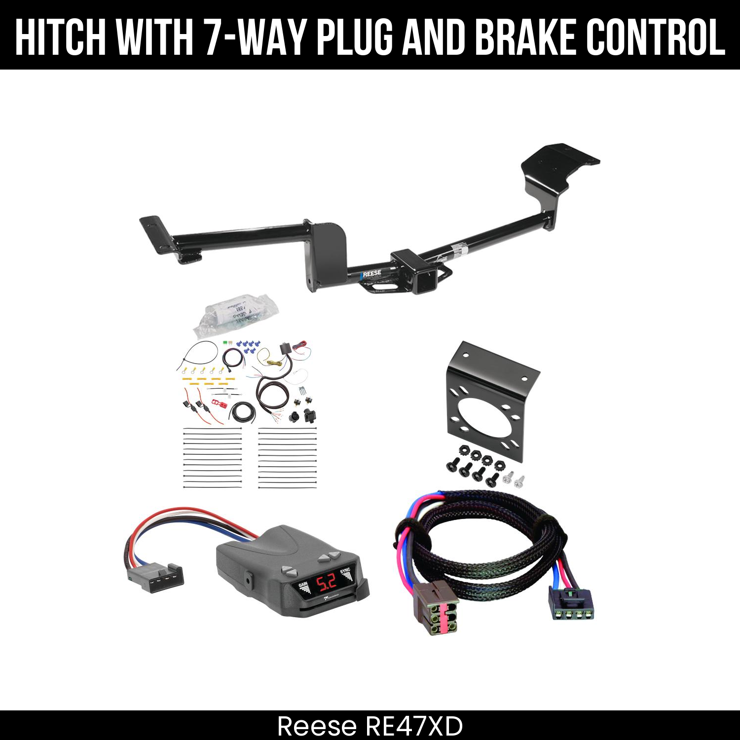 Trailer Hitch , 7-Way , Tekonsha Brakeman IV Brake Control