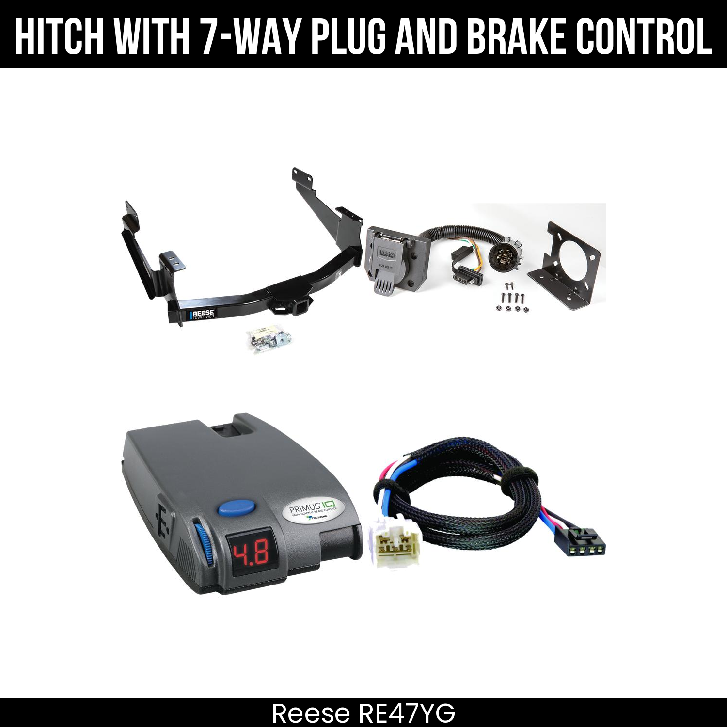 Trailer Hitch , 7-Way , Tekonsha Primus IQ Brake Control